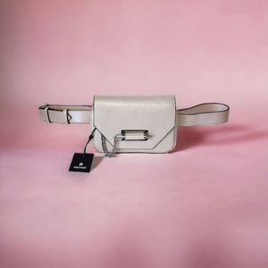 Mackage Devin Pale Pink Reptile Rare Belt Bag Crossbody Bag